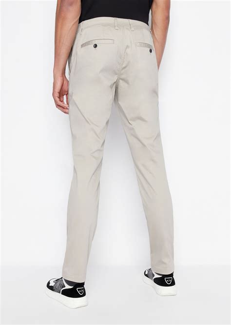 armani cotton chino pants|armani sweatpants men's.